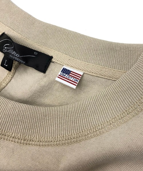 Beno(ビーノ)の「USAコットン 天竺 / アシンメトリー リメイク オーバーサイズ Tシャツ(Tシャツ/カットソー・メンズ・ホワイト/パープル/ブラック/ベージュ/ダークブルー/ブルーグリーン・L/M)」の13枚目の写真