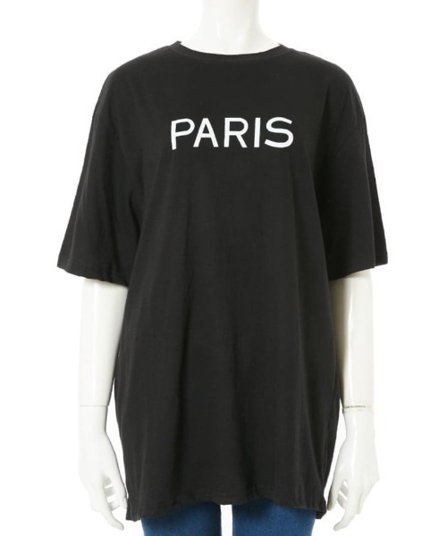 fifth(フィフス)の「PARISロゴオーバーサイズTシャツ(Tシャツ/カットソー・レディース・ブラック/ホワイト/グレー・MEDIUM)」の14枚目の写真