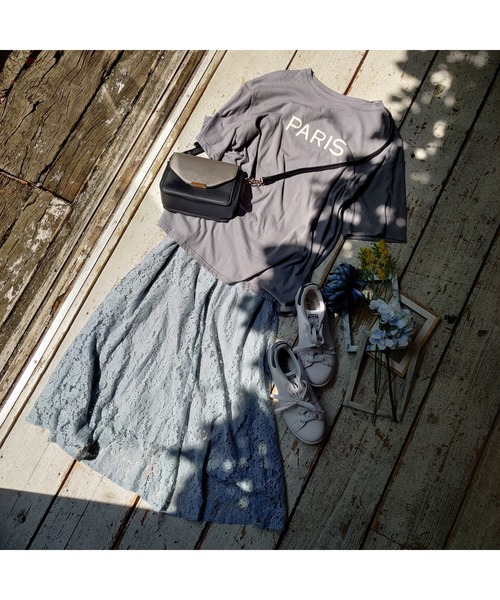 fifth(フィフス)の「PARISロゴオーバーサイズTシャツ(Tシャツ/カットソー・レディース・ブラック/ホワイト/グレー・MEDIUM)」の19枚目の写真