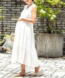 SweetMommy（スウィートマミー）の「コットンレース ティアードワンピース（マタニティウェア/グッズ）」