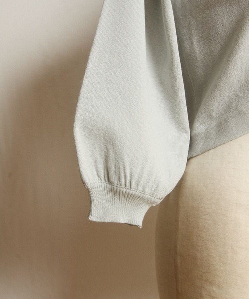 tocco closet(トッコ クローゼット)の「フラワーパールビジュー装飾七分袖ボレロ(カーディガン/ボレロ・レディース・ホワイト/ブラック/グレー・M)」の16枚目の写真