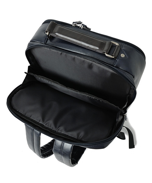 Add+（アッド）の「＜Add+＞フェイクレザー ビジネスリュック スクエアブリーフバックパック（ビジネスバッグ）」 - WEAR