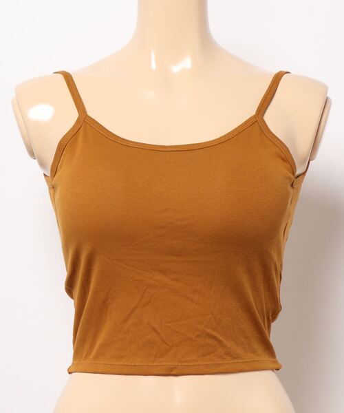 STYLEBLOCK（スタイルブロック）の「立体パッドカップ付きキャミソール（キャミソール・レディース・ブラウン/キャメル/グリーン/ブラック/ホワイト/グレー/イエロー・FREE）」の7枚目の写真
