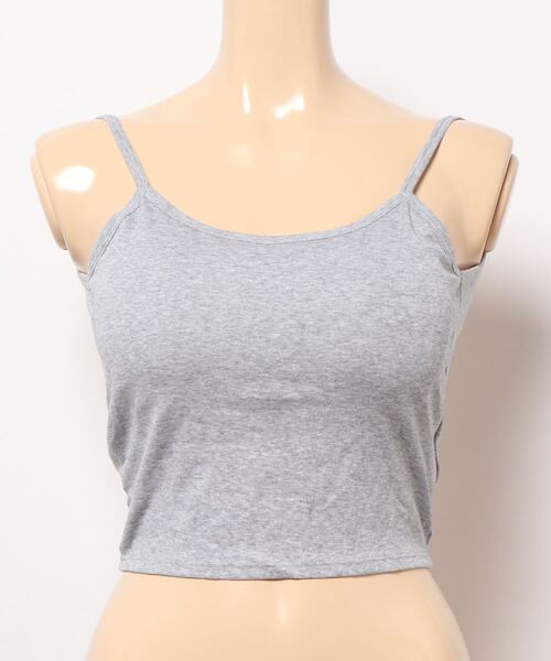 STYLEBLOCK（スタイルブロック）の「立体パッドカップ付きキャミソール（キャミソール・レディース・ブラウン/キャメル/グリーン/ブラック/ホワイト/グレー/イエロー・FREE）」の3枚目の写真