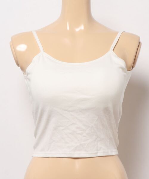 STYLEBLOCK（スタイルブロック）の「立体パッドカップ付きキャミソール（キャミソール・レディース・ブラウン/キャメル/グリーン/ブラック/ホワイト/グレー/イエロー・FREE）」の2枚目の写真