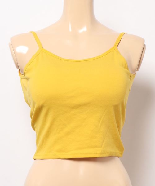 STYLEBLOCK（スタイルブロック）の「立体パッドカップ付きキャミソール（キャミソール・レディース・ブラウン/キャメル/グリーン/ブラック/ホワイト/グレー/イエロー・FREE）」の6枚目の写真