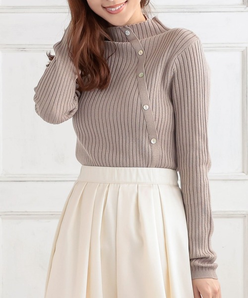 KOBE LETTUCE(コウベレタス)の「ワイドリブニットトップス(ニット/セーター・レディース・ブルー/ネイビー/ブルー系その他/ブラック/ブルー系その他2/アイボリー/ベージュ系その他/ブラック系その他/ホワイト系その他/グレイッシュベージュ/オレンジ/グリーン系その他2/レッド/サックスブルー/レッド系その他2/ホワイト系その他2/ブラック系その他2/ベージュ系その他2/ブルー系その他4/ブルー系その他3/グリーン系その他3・1/2/3)」の11枚目の写真