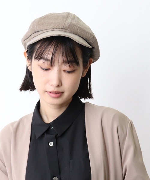salle de bal(サルデバル)の「コーデュロイキャスケット / CORDUROY CASQUETTE(キャスケット・レディース・ベージュ/サックスブルー/ブラック/ネイビー/グレー・FREE)」の4枚目の写真