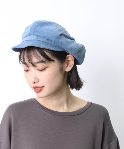 salle de bal(サルデバル)の「コーデュロイキャスケット / CORDUROY CASQUETTE(キャスケット・レディース・ベージュ/サックスブルー/ブラック/ネイビー/グレー・FREE)」の1枚目の写真