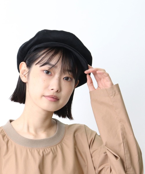 salle de bal(サルデバル)の「コーデュロイキャスケット / CORDUROY CASQUETTE(キャスケット・レディース・ベージュ/サックスブルー/ブラック/ネイビー/グレー・FREE)」の7枚目の写真
