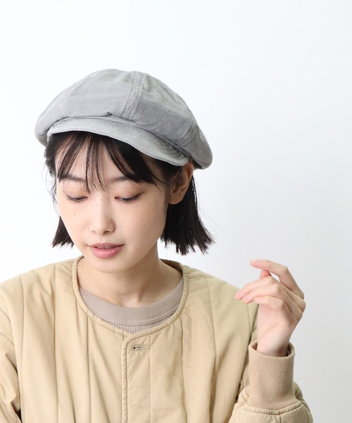 salle de bal(サルデバル)の「コーデュロイキャスケット / CORDUROY CASQUETTE(キャスケット・レディース・ベージュ/サックスブルー/ブラック/ネイビー/グレー・FREE)」の8枚目の写真