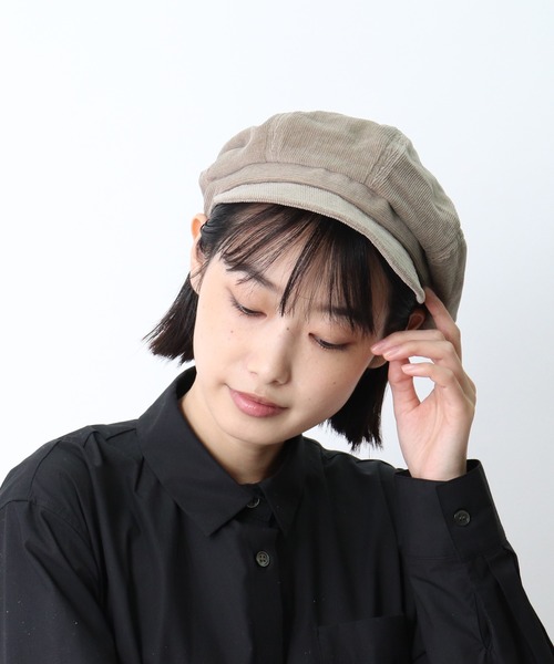salle de bal(サルデバル)の「コーデュロイキャスケット / CORDUROY CASQUETTE(キャスケット・レディース・ベージュ/サックスブルー/ブラック/ネイビー/グレー・FREE)」の10枚目の写真