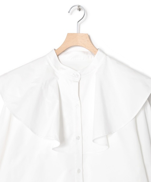 Alley by w closet（アリーバイダブルクローゼット）の「【Alley】フレア衿ブラウス（シャツ/ブラウス・レディース・ホワイト/ブラック/マスタード・FREE）」の6枚目の写真