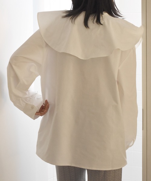 Alley by w closet（アリーバイダブルクローゼット）の「【Alley】フレア衿ブラウス（シャツ/ブラウス・レディース・ホワイト/ブラック/マスタード・FREE）」の12枚目の写真