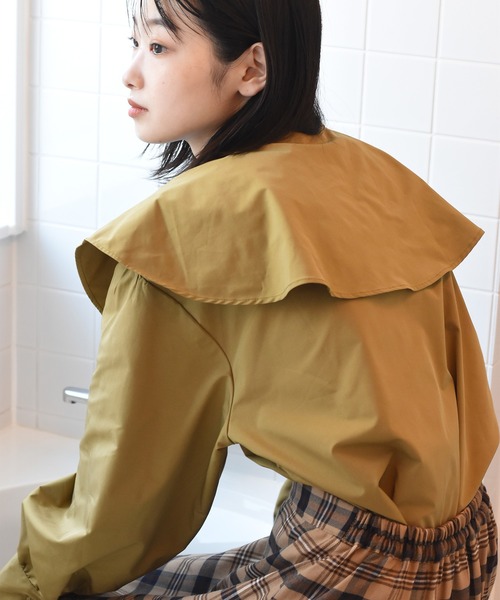 Alley by w closet（アリーバイダブルクローゼット）の「【Alley】フレア衿ブラウス（シャツ/ブラウス・レディース・ホワイト/ブラック/マスタード・FREE）」の20枚目の写真