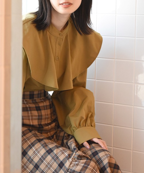 Alley by w closet（アリーバイダブルクローゼット）の「【Alley】フレア衿ブラウス（シャツ/ブラウス・レディース・ホワイト/ブラック/マスタード・FREE）」の22枚目の写真