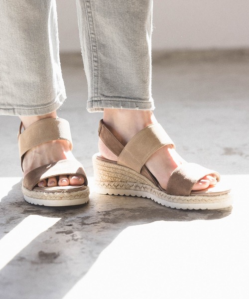 BAYFLOW(ベイフロー)の「ジュートウェッジサンダル(サンダル・レディース・ベージュ/インディゴブルー・SMALL/MEDIUM/LARGE)」の1枚目の写真