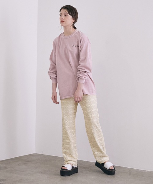 MADEMOISELLE ROPE'（マドモアゼル ロペ）の「ヴィンテージライククロシェ編みレースパンツ（その他パンツ・レディース・キナリ・38）」の2枚目の写真