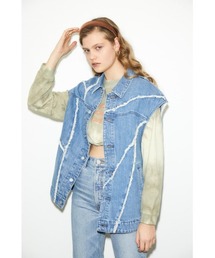 MOUSSY | PATCHWORK BIG DENIM ベスト(デニムジャケット)