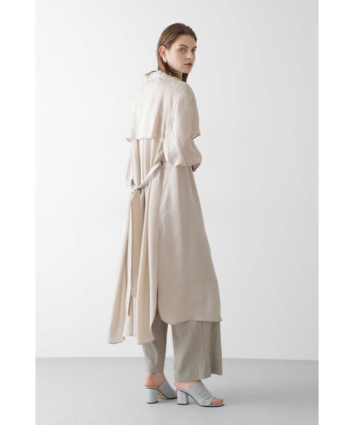 【ザラ】キュプラ100% ロング シャツ ワンピース ナチュラル S ベージュ ZARA - 【ザラ】キュプラ100% ロング シャツ ワンピース