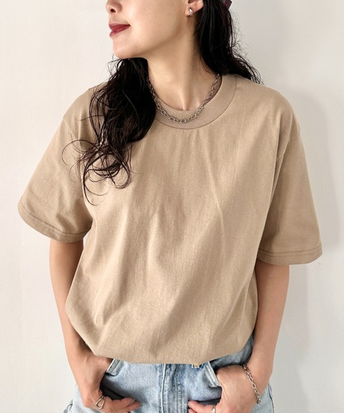 PRO CLUB (プロクラブ)の「PRO CLUB(プロクラブ) /6.5オンス スーパーヘビーウェイト クルーネック 半袖Tシャツ Heavyweight Cotton Short Sleeve Crew Neck T-Shirt(Tシャツ/カットソー・メンズ・ブラック/オリーブ/ホワイト/チャコール/ベージュ/ダークグリーン/グレー/ネイビー/ブラウン/グリーン/ピンク/オレンジ・L/M/XL/XXL)」の6枚目の写真