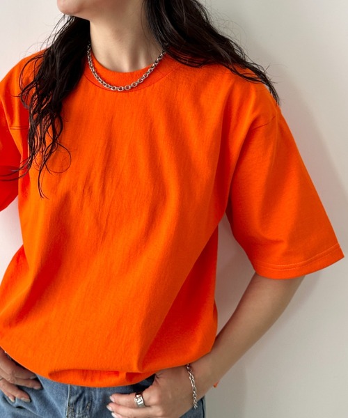 PRO CLUB (プロクラブ)の「PRO CLUB(プロクラブ) /6.5オンス スーパーヘビーウェイト クルーネック 半袖Tシャツ Heavyweight Cotton Short Sleeve Crew Neck T-Shirt(Tシャツ/カットソー・メンズ・ブラック/オリーブ/ホワイト/チャコール/ベージュ/ダークグリーン/グレー/ネイビー/ブラウン/グリーン/ピンク/オレンジ・L/M/XL/XXL)」の12枚目の写真