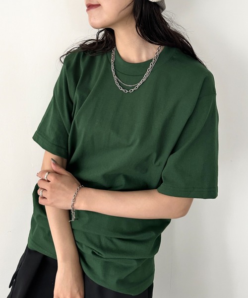 PRO CLUB (プロクラブ)の「PRO CLUB(プロクラブ) /6.5オンス スーパーヘビーウェイト クルーネック 半袖Tシャツ Heavyweight Cotton Short Sleeve Crew Neck T-Shirt(Tシャツ/カットソー・メンズ・ブラック/オリーブ/ホワイト/チャコール/ベージュ/ダークグリーン/グレー/ネイビー/ブラウン/グリーン/ピンク/オレンジ・L/M/XL/XXL)」の7枚目の写真