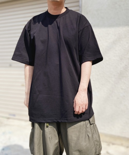 PRO CLUB (プロクラブ)の「PRO CLUB(プロクラブ) /6.5オンス スーパーヘビーウェイト クルーネック 半袖Tシャツ Heavyweight Cotton Short Sleeve Crew Neck T-Shirt(Tシャツ/カットソー・メンズ・ブラック/オリーブ/ホワイト/チャコール/ベージュ/ダークグリーン/グレー/ネイビー/ブラウン/グリーン/ピンク/オレンジ・L/M/XL/XXL)」の20枚目の写真