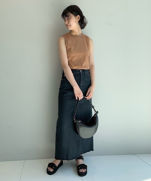 DRESSTERIOR（ドレステリア）の「◆テレコノースリーブプルオーバー（Tシャツ/カットソー・レディース・ブラック/ナチュラル/キャメル/グレー系その他・38）」の19枚目の写真