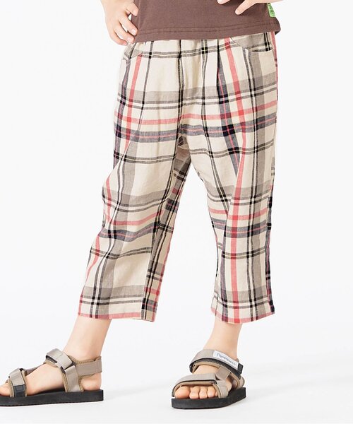 BREEZE(ブリーズ)の「6柄リラックスカプリパンツ 7分丈(その他パンツ・キッズ・ブラック/ベージュ/ネイビー/ミント/カモフラージュ/チェック・100/110/120/130/140/150/90)」の6枚目の写真