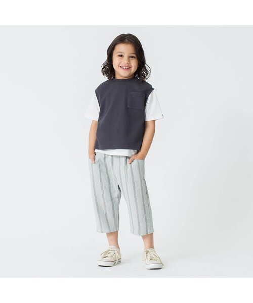 BREEZE(ブリーズ)の「6柄リラックスカプリパンツ 7分丈(その他パンツ・キッズ・ブラック/ベージュ/ネイビー/ミント/カモフラージュ/チェック・100/110/120/130/140/150/90)」の14枚目の写真