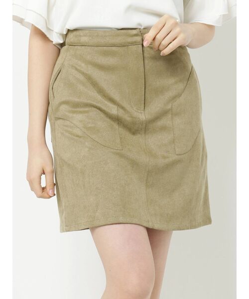 merry jenny（メリージェニー）の「surgeポケットミニスカート（スカート・レディース・ブルー/ベージュ/カーキ・FREE）」の16枚目の写真