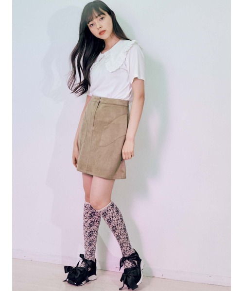 merry jenny（メリージェニー）の「surgeポケットミニスカート（スカート・レディース・ブルー/ベージュ/カーキ・FREE）」の8枚目の写真