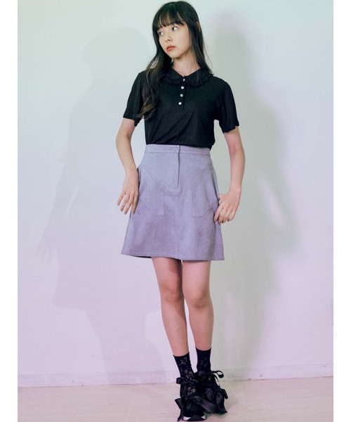 merry jenny（メリージェニー）の「surgeポケットミニスカート（スカート・レディース・ブルー/ベージュ/カーキ・FREE）」の12枚目の写真