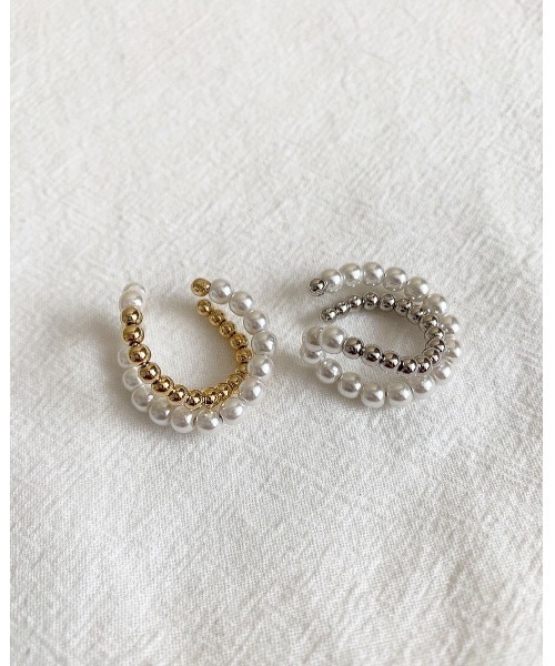 mou（モウ）の「パールボールイヤーカフ（片耳用）（イヤーカフ・レディース・シルバー/ゴールド・FREE）」の4枚目の写真