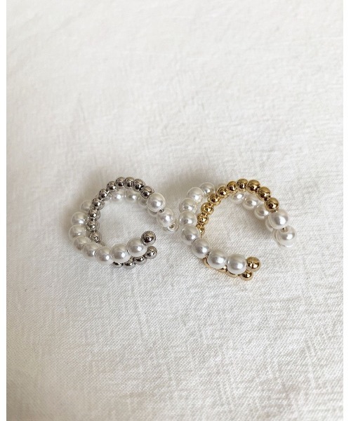 mou（モウ）の「パールボールイヤーカフ（片耳用）（イヤーカフ・レディース・シルバー/ゴールド・FREE）」の7枚目の写真