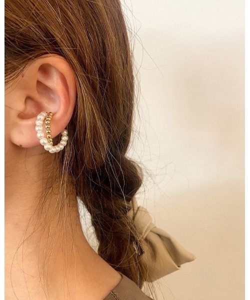 mou（モウ）の「パールボールイヤーカフ（片耳用）（イヤーカフ・レディース・シルバー/ゴールド・FREE）」の6枚目の写真