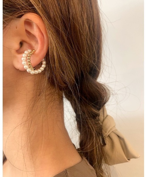 mou（モウ）の「パールボールイヤーカフ（片耳用）（イヤーカフ・レディース・シルバー/ゴールド・FREE）」の8枚目の写真