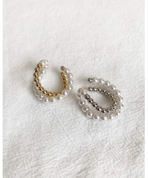 mou（モウ）の「パールボールイヤーカフ（片耳用）（イヤーカフ・レディース・シルバー/ゴールド・FREE）」の11枚目の写真