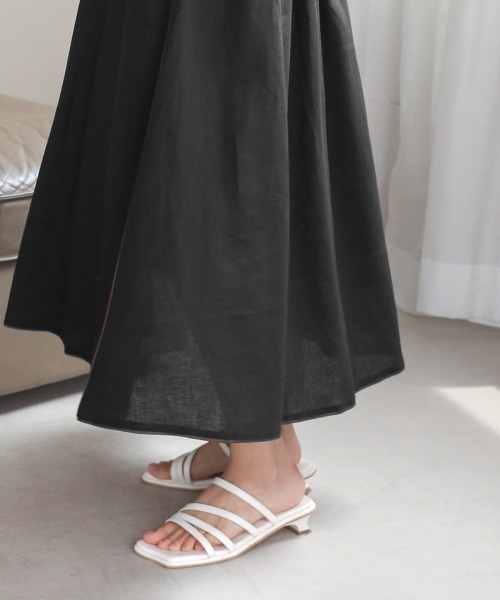 Bou Jeloud（ブージュルード）の「フレンチリネン◆パイピングスカート（スカート・レディース・ブラック/パープル/ナチュラル・38）」の10枚目の写真