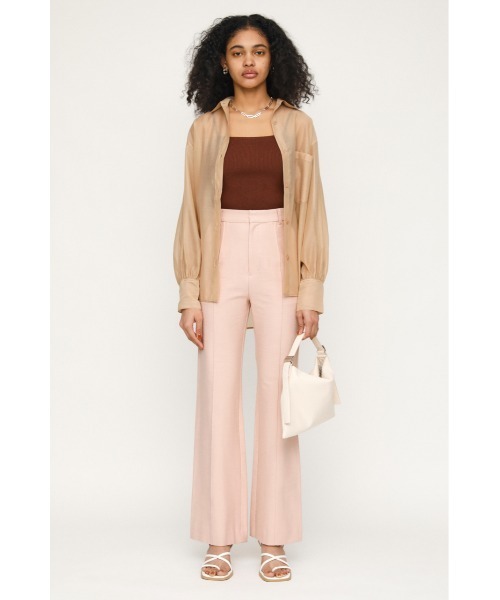 SLY（スライ）の「RAM LEO HW STRETCH FLARE PT レオパード ハイウエスト ストレッチ フレアパンツ（スラックス・レディース・ライトピンク/マルチ/ブラック・1/0/2）」の18枚目の写真