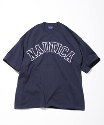 NAUTICA | NAUTICA/ノーティカ “TOO HEAVY” Arch Logo S/S Tee/トゥーヘヴィー アーチロゴショートスリーブTシャツ/ワッペン Tシャツ(Tシャツ/カットソー)
