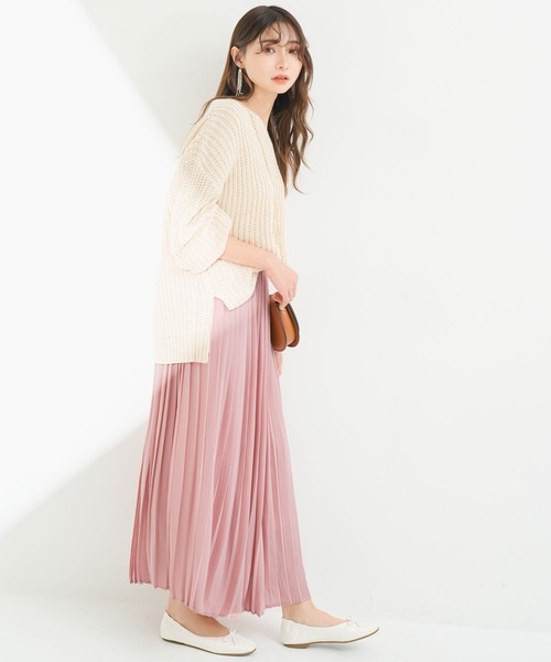 Newlyme（ニューリーミー）の「シフォンプリーツスカート（スカート・レディース・ブラック/ベージュ/ピンク/ブルー・MEDIUM/LARGE）」の17枚目の写真