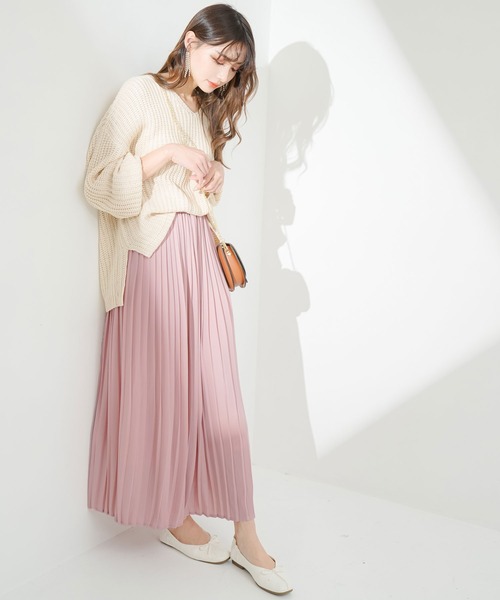 Newlyme（ニューリーミー）の「シフォンプリーツスカート（スカート・レディース・ブラック/ベージュ/ピンク/ブルー・MEDIUM/LARGE）」の16枚目の写真