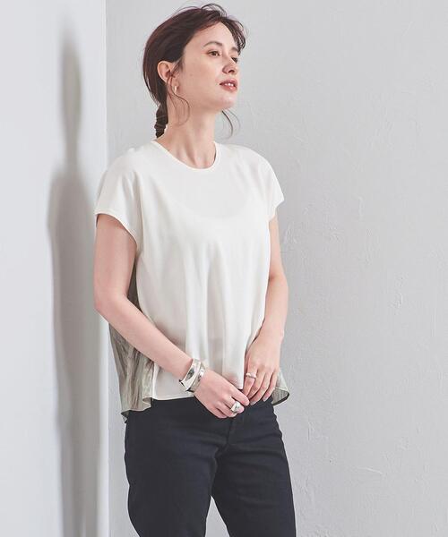 UNITED ARROWS（ユナイテッドアローズ）の「UBC シャイニー コンビ フレンチスリーブニット◆（ニット/セーター・レディース・ブラック/ネイビー/オフホワイト・FREE）」の12枚目の写真