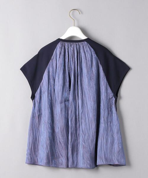 UNITED ARROWS（ユナイテッドアローズ）の「UBC シャイニー コンビ フレンチスリーブニット◆（ニット/セーター・レディース・ブラック/ネイビー/オフホワイト・FREE）」の16枚目の写真