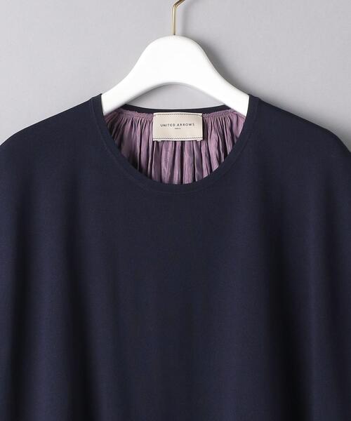 UNITED ARROWS（ユナイテッドアローズ）の「UBC シャイニー コンビ フレンチスリーブニット◆（ニット/セーター・レディース・ブラック/ネイビー/オフホワイト・FREE）」の17枚目の写真