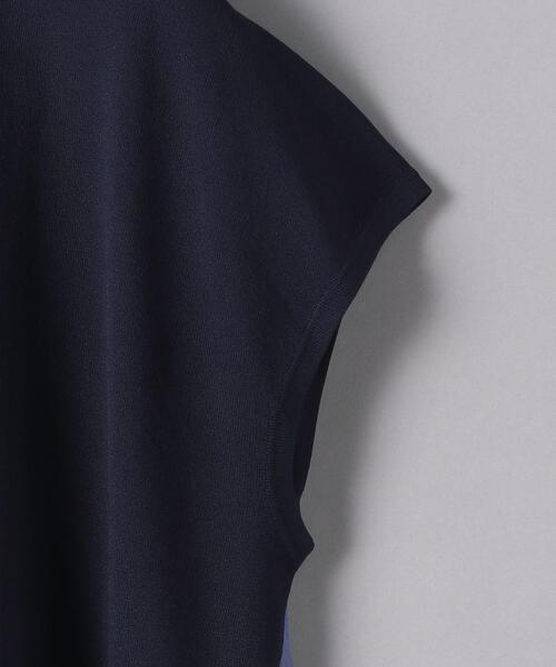 UNITED ARROWS（ユナイテッドアローズ）の「UBC シャイニー コンビ フレンチスリーブニット◆（ニット/セーター・レディース・ブラック/ネイビー/オフホワイト・FREE）」の18枚目の写真