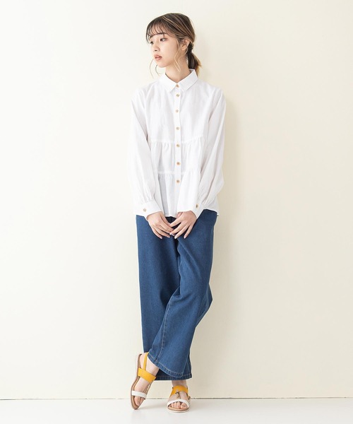 fort point(フォーポイント)の「【C-FORT POINT】ベルト付きタックストレートパンツ/ワイドパンツ(その他パンツ・レディース・アイボリー/ブルー/ネイビー・SMALL/MEDIUM/LARGE)」の16枚目の写真