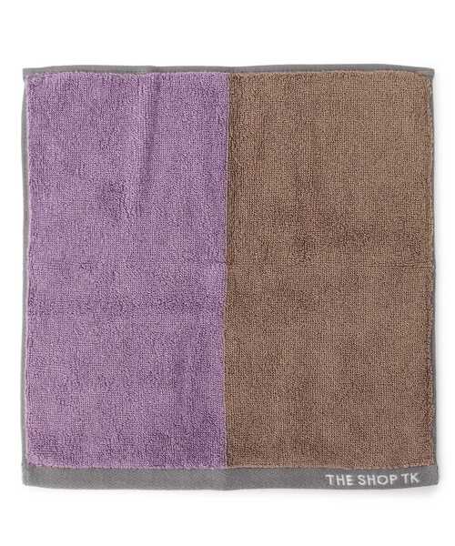 THE SHOP TK （ザ ショップ ティーケー ）の「◆【抗菌防臭】今治ポリジン2配色ハンドタオル（ハンカチ/ハンドタオル・メンズ・グレー/ダークブラウン/パープル系・00）」の3枚目の写真